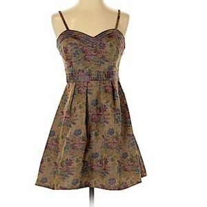 Free People floral vintage looking mini dress